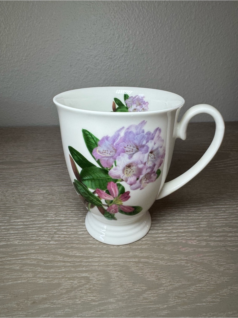 Royal Patrician Fine Bone China England Floral Teacup Mug Purple